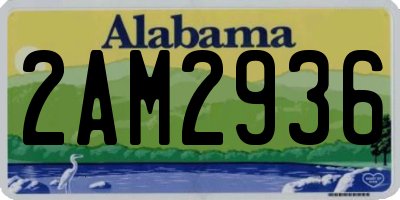 AL license plate 2AM2936