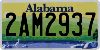 AL license plate 2AM2937