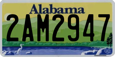 AL license plate 2AM2947