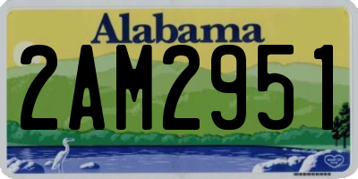 AL license plate 2AM2951
