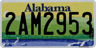 AL license plate 2AM2953