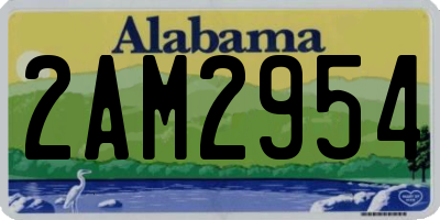 AL license plate 2AM2954