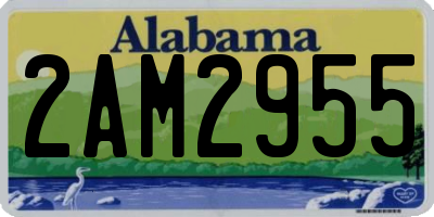 AL license plate 2AM2955