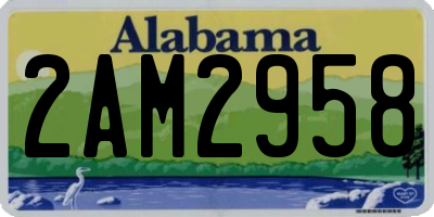 AL license plate 2AM2958