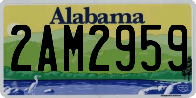 AL license plate 2AM2959