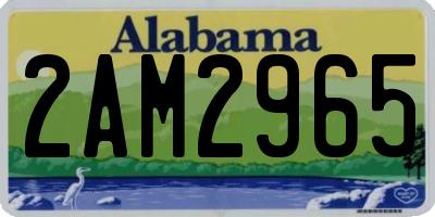 AL license plate 2AM2965