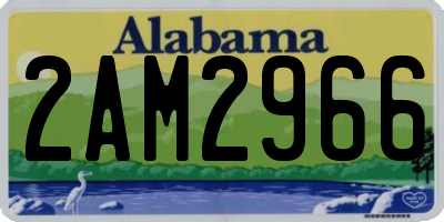 AL license plate 2AM2966