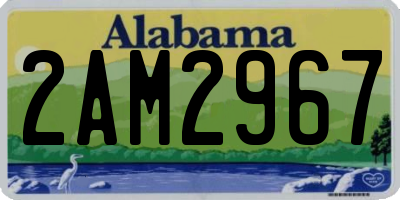 AL license plate 2AM2967