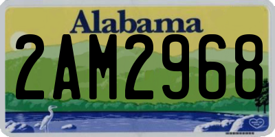 AL license plate 2AM2968