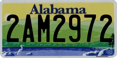 AL license plate 2AM2972