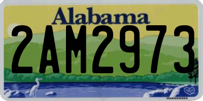 AL license plate 2AM2973