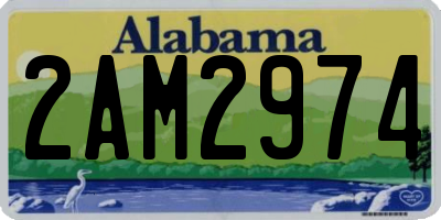 AL license plate 2AM2974