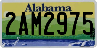 AL license plate 2AM2975