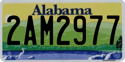 AL license plate 2AM2977