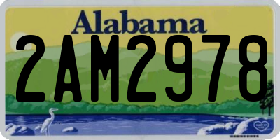 AL license plate 2AM2978