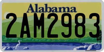 AL license plate 2AM2983