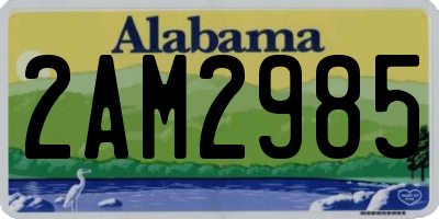 AL license plate 2AM2985