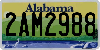 AL license plate 2AM2988