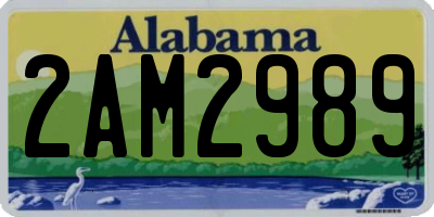 AL license plate 2AM2989