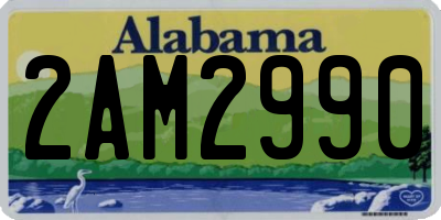 AL license plate 2AM2990