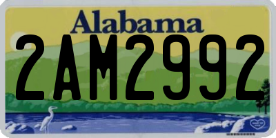AL license plate 2AM2992