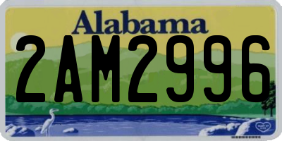 AL license plate 2AM2996