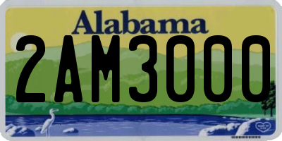 AL license plate 2AM3000