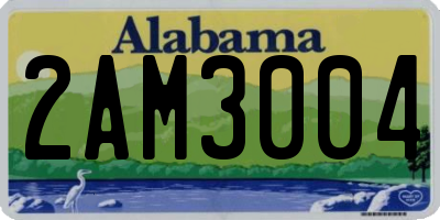 AL license plate 2AM3004