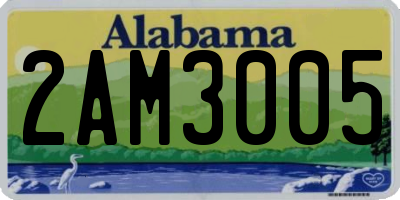 AL license plate 2AM3005
