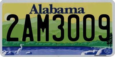 AL license plate 2AM3009