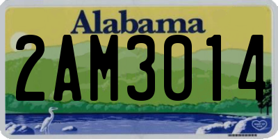 AL license plate 2AM3014
