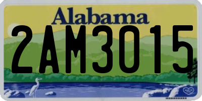AL license plate 2AM3015