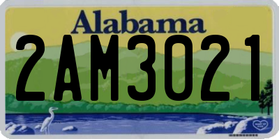 AL license plate 2AM3021