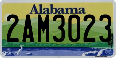 AL license plate 2AM3023