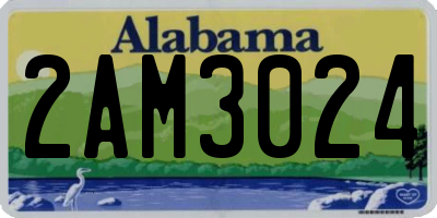 AL license plate 2AM3024