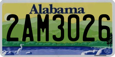 AL license plate 2AM3026