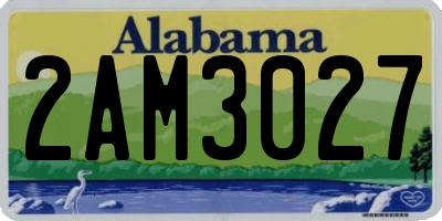 AL license plate 2AM3027