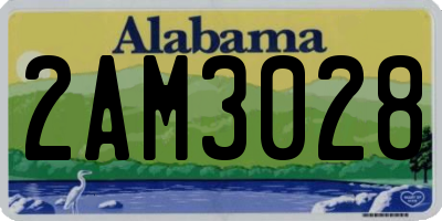 AL license plate 2AM3028