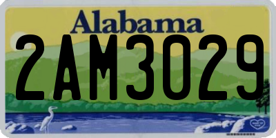 AL license plate 2AM3029