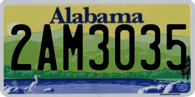 AL license plate 2AM3035