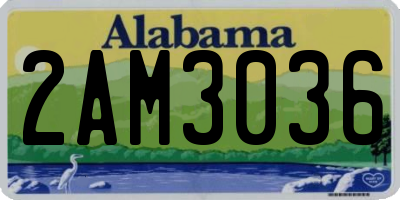 AL license plate 2AM3036