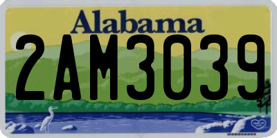 AL license plate 2AM3039