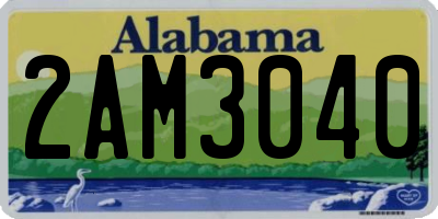 AL license plate 2AM3040