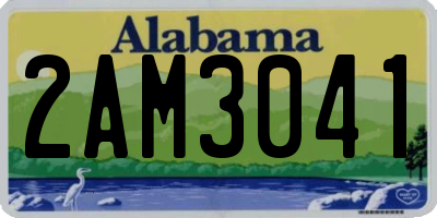 AL license plate 2AM3041