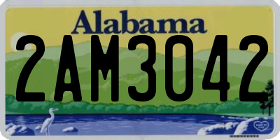 AL license plate 2AM3042