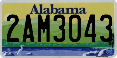 AL license plate 2AM3043
