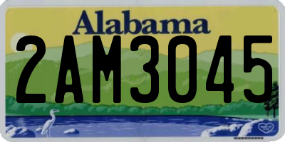 AL license plate 2AM3045