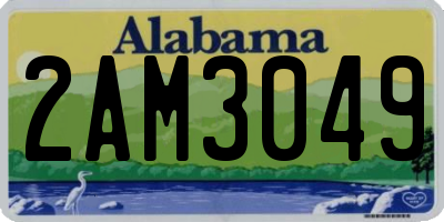 AL license plate 2AM3049