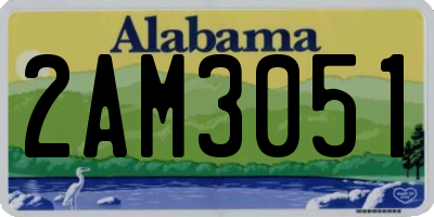 AL license plate 2AM3051