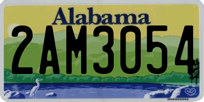 AL license plate 2AM3054